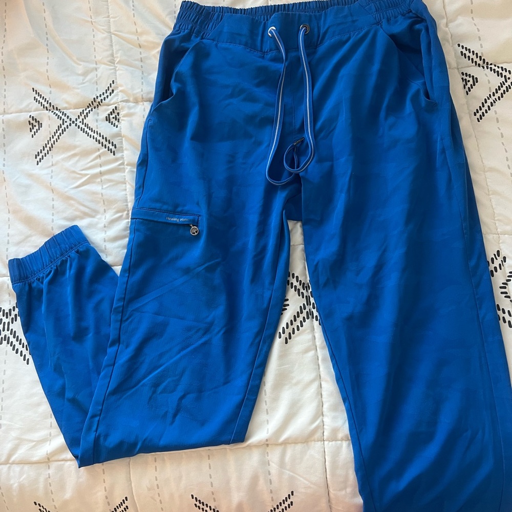 Women’s Blue Camo Jogger Scrub Pants